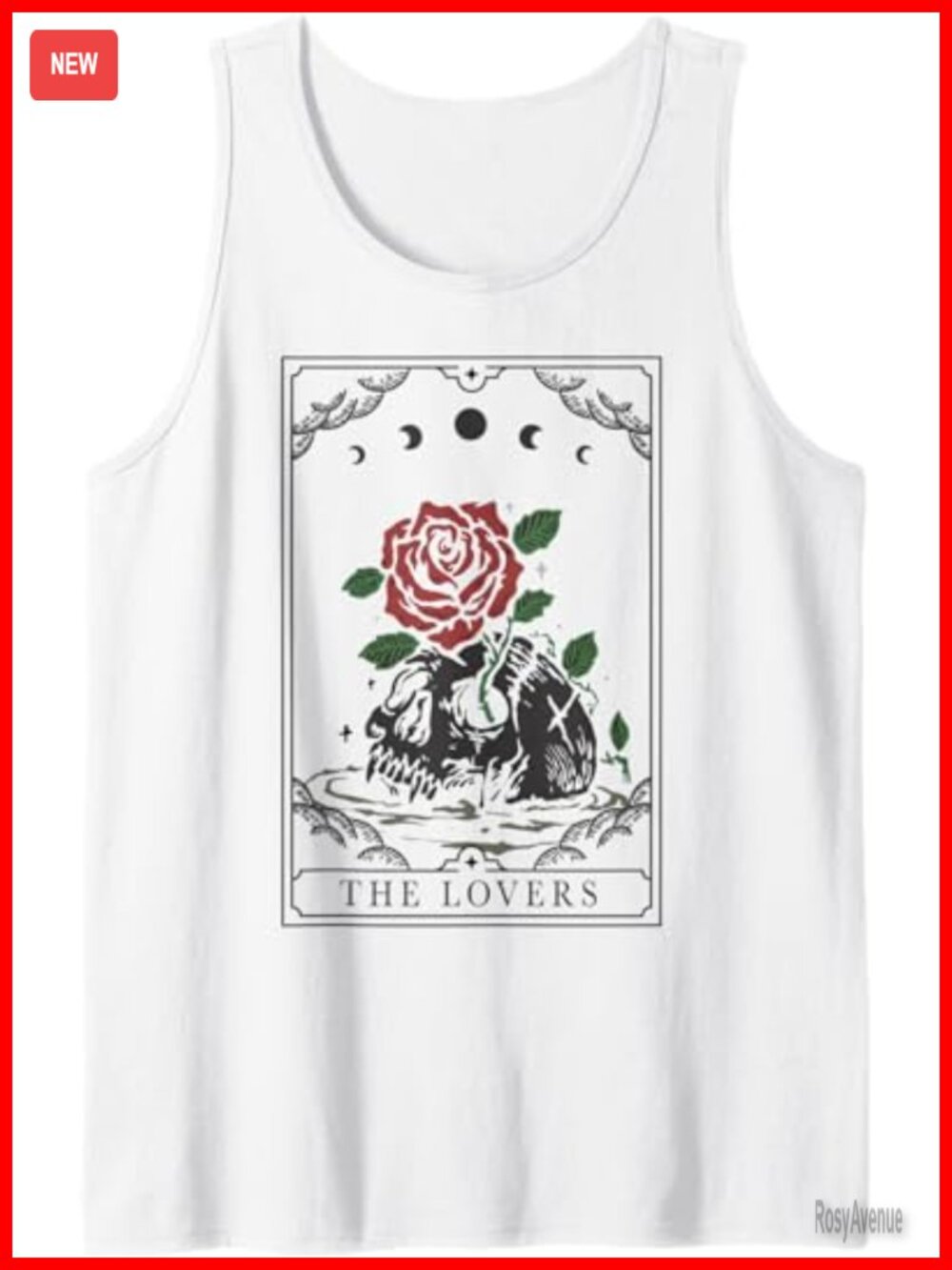 Goth Tarot Card Tank Top - Occult Fortune Telling Tee